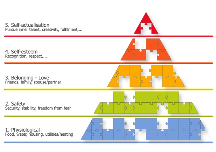Representation of Maslow's Model as a Narrative Puzzle or a tool for analysis and assessment by the career professional